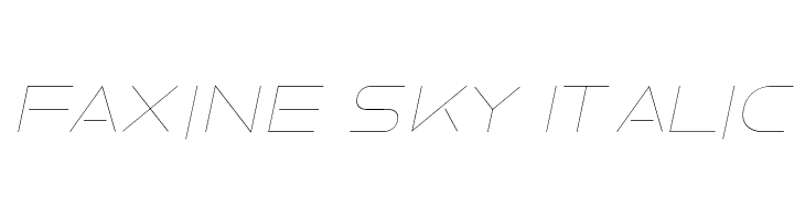 Faxine Sky Italic  les polices de caractères gratuit tlcharger