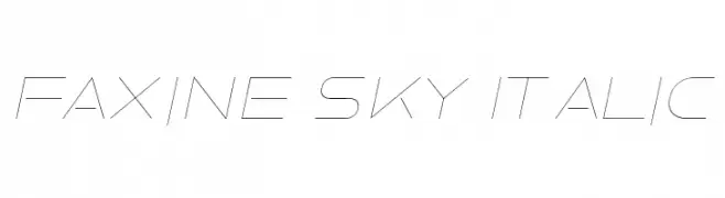 Faxine Sky Italic  免费字体下载