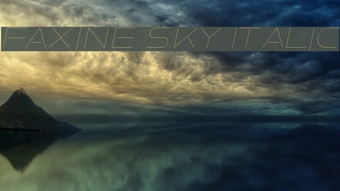 Faxine Sky Italic Example 1