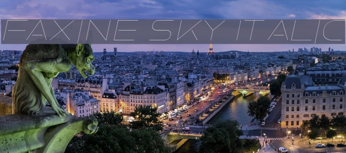Faxine Sky Italic Example 3