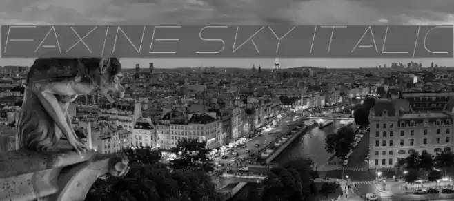 Faxine Sky Italic Font examples