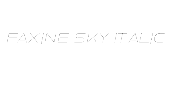 Faxine Sky Italic Logo