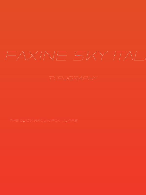 Faxine Sky Italic Poster