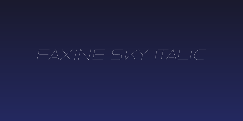 Faxine Sky Italic Social Header