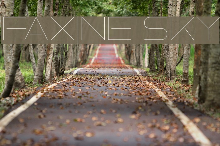 Faxine Sky Font examples