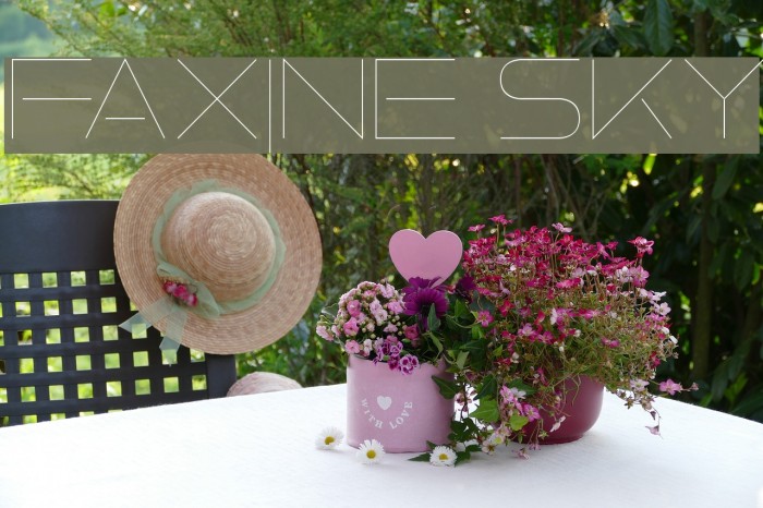 Faxine Sky Font examples