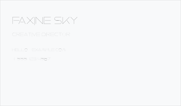 Faxine Sky Business Card