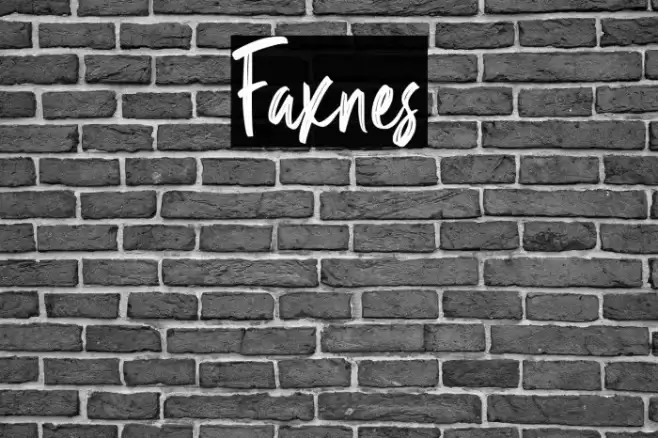 Faxnes Font examples