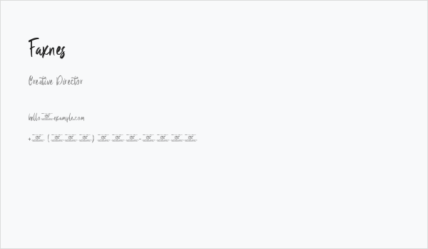 Faxnes Business Card