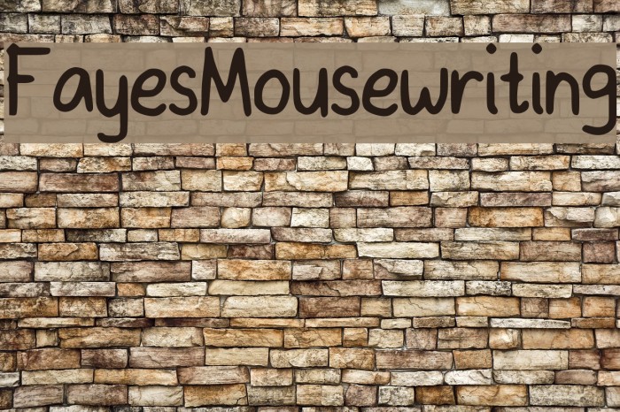 FayesMousewriting Example 2