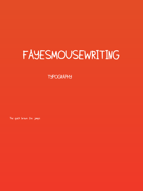 FayesMousewriting Poster
