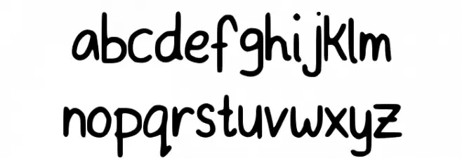 FayesMousewriting Font LOWERCASE