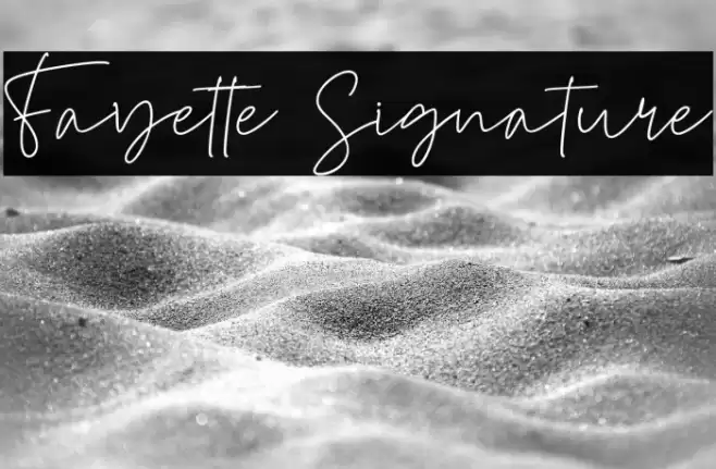 Fayette Signature Font examples