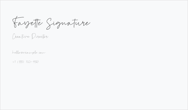 Fayette Signature Business Card