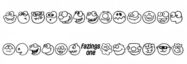Fazings one 字体 大写