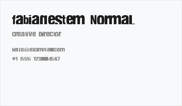 fabianestem Normal Business Card