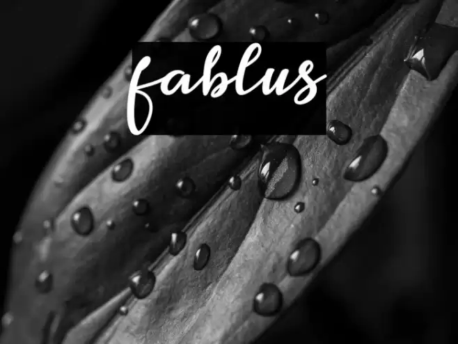 fablus Font examples