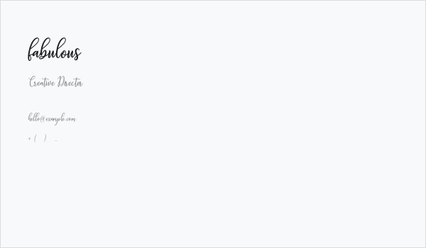 fabulous Business Card