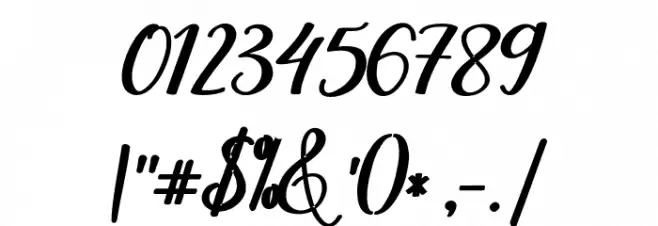 fadelya-script Font OTHER CHARS