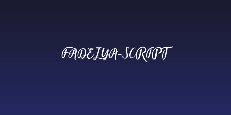 fadelya-script Social Header
