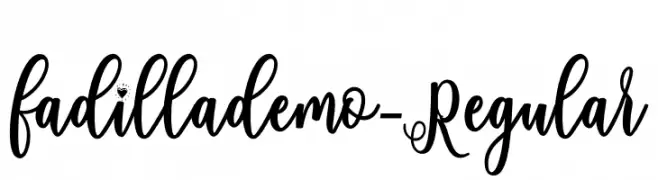fadillademo-Regular  Fuentes Gratis Descargar