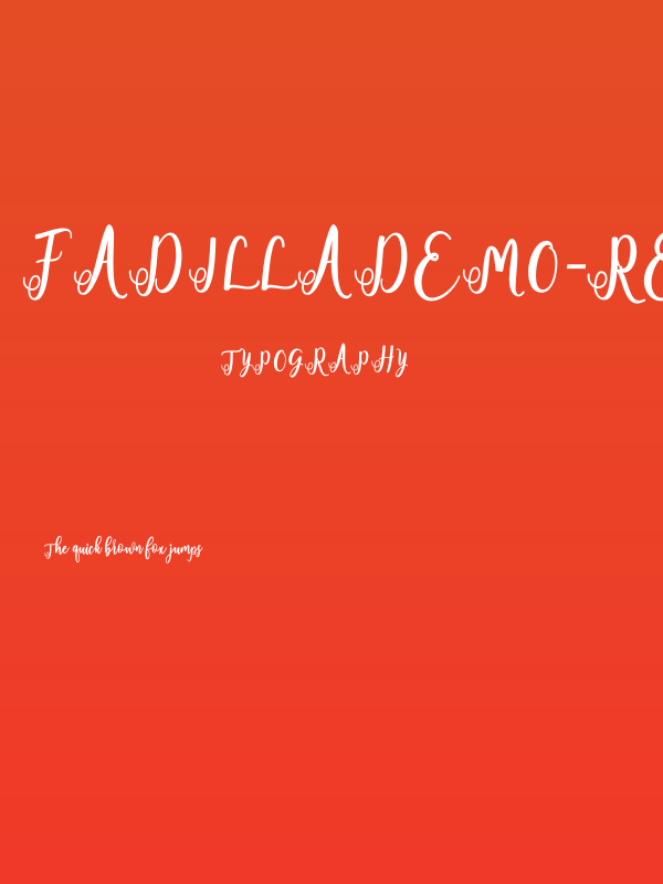 fadillademo-Regular Poster