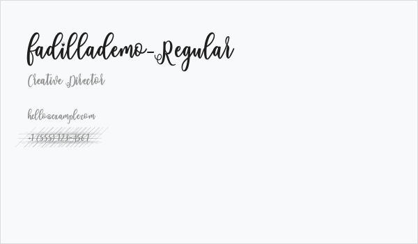 fadillademo-Regular Business Card