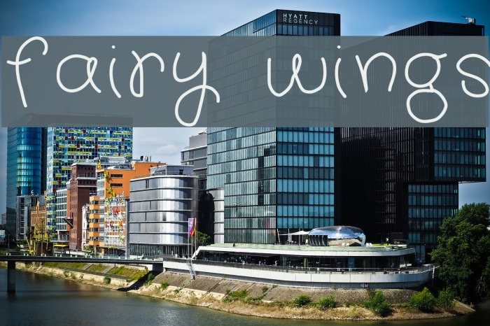 fairy wings Font examples