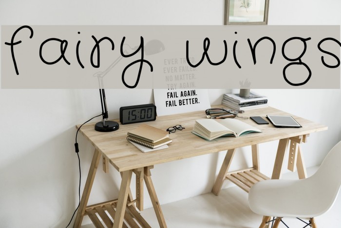 fairy wings Font examples