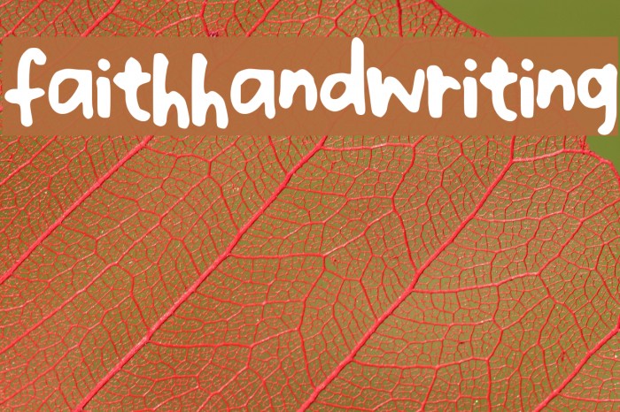 faithhandwriting Font examples