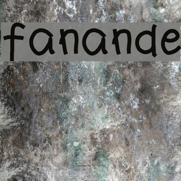 fanande Font examples