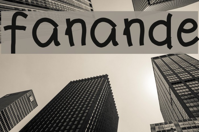 fanande Font examples