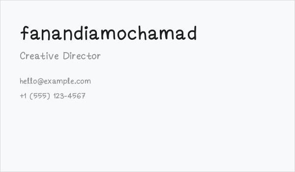 fanandiamochamad Business Card