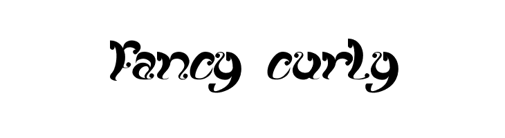 fancy curly Font