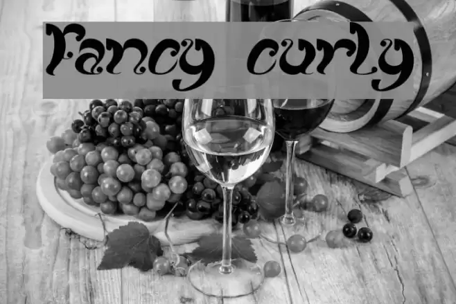 fancy curly Font examples