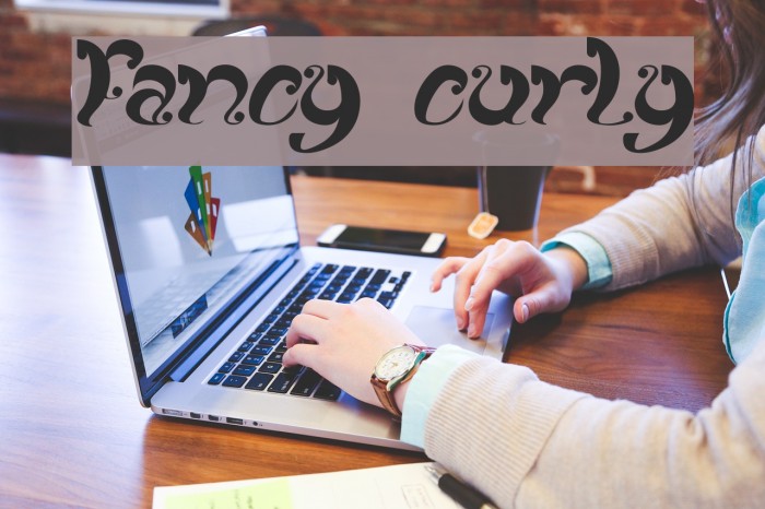 fancy curly Font examples