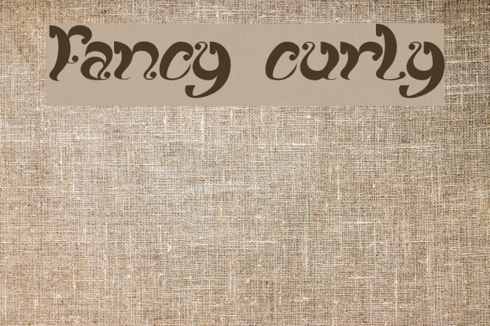 fancy curly Font examples