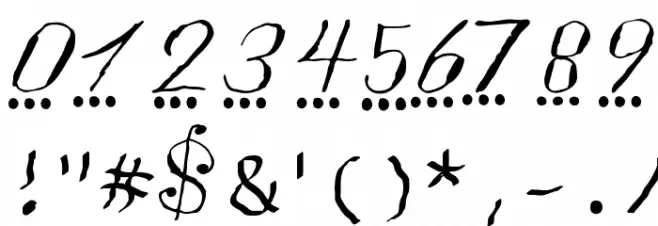 fancy rain Font OTHER CHARS