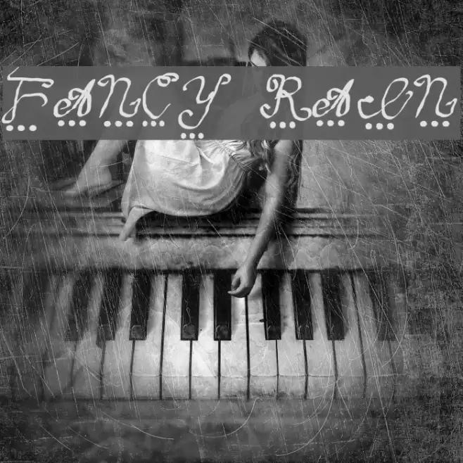 fancy rain Font examples