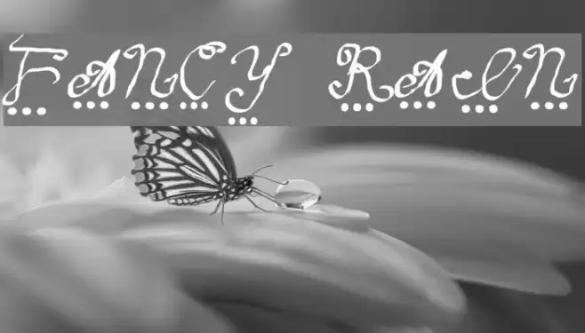fancy rain Font examples