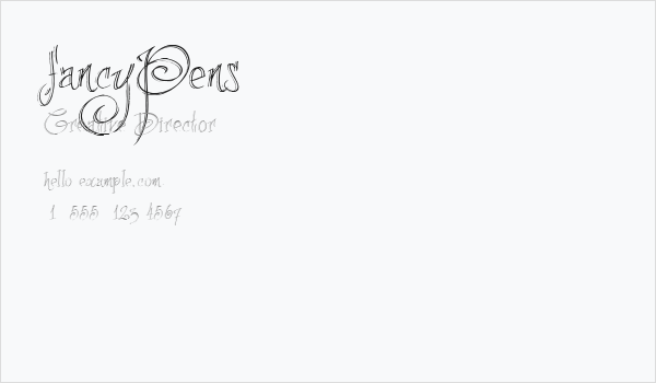 fancyPens Business Card