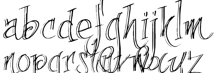 fancyPens Font LOWERCASE