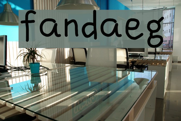 fandaeg Font examples