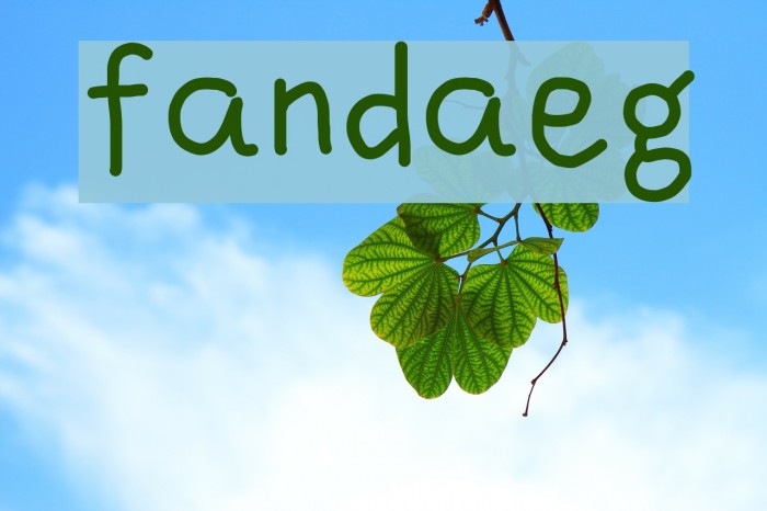 fandaeg Font examples