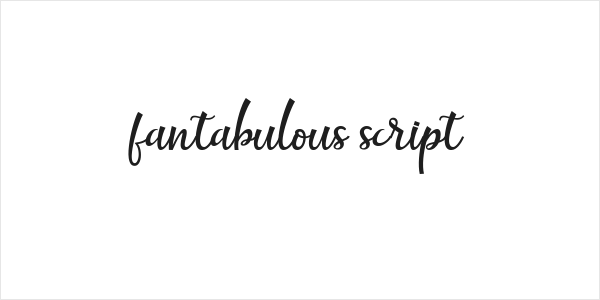 fantabulous script Logo