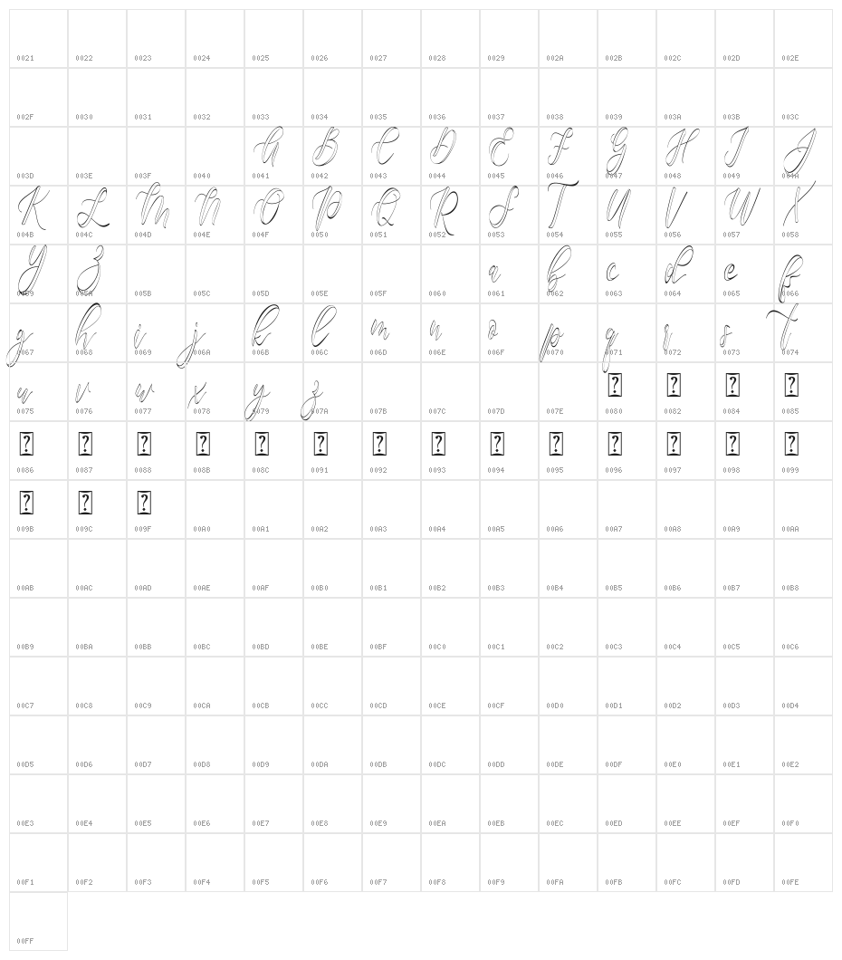 fantasy hollow Character Map