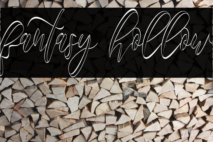 fantasy hollow Font examples