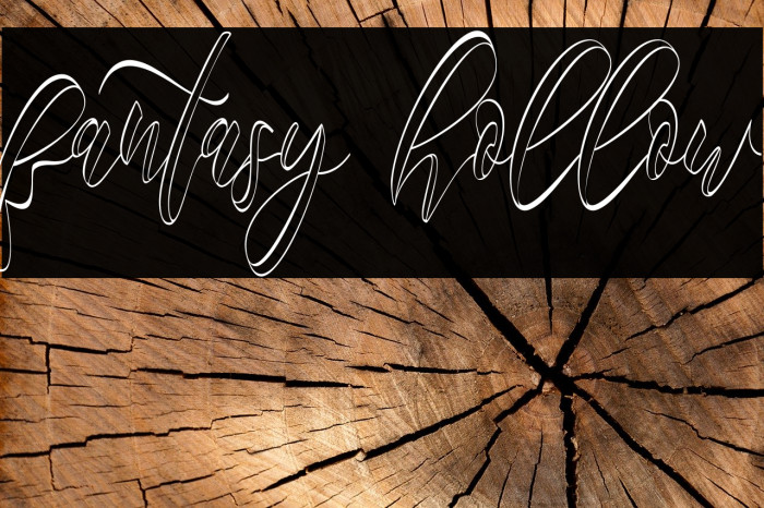 fantasy hollow Font examples