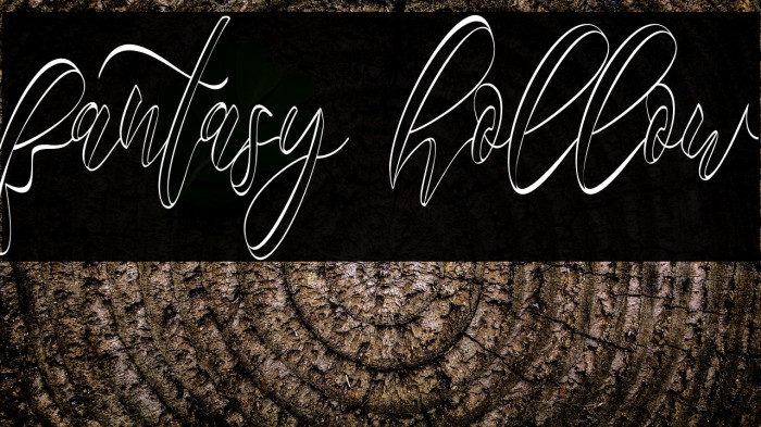 fantasy hollow Font examples
