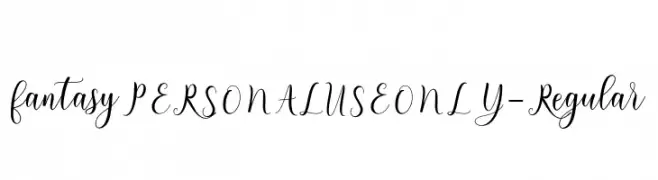 fantasyPERSONALUSEONLY-Regular  font caratteri gratis